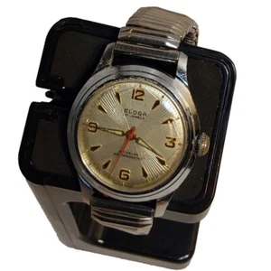 ELOGA 17 JEWELS INCABLOC RARE UNISEX STRETCH BRACELET  AUTOMATIC WRISTWATCH - Picture 1 of 8