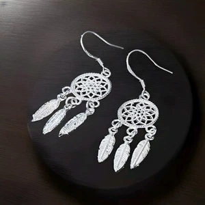 Marysia Designs Sterlingsilber indianische Traumfänger Ohrhänger   - Bild 1 von 4