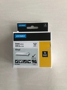 Rouleau d'étiquettes industrielles vinyle Rhino Dymo 18443 9 mm x 5,5 m - NEUF - Photo 1/6