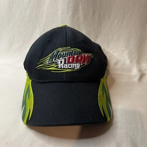 Mountain Dew Racing Hat Adult 2009 Black Green Promo Adjustable Baseball Cap - Picture 1 of 7