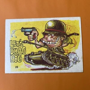 ODD RODS Donruss Sticker Card #26 Lets Drag Hog 1969-1973 Vintage Hot Rod RARE - Picture 1 of 5