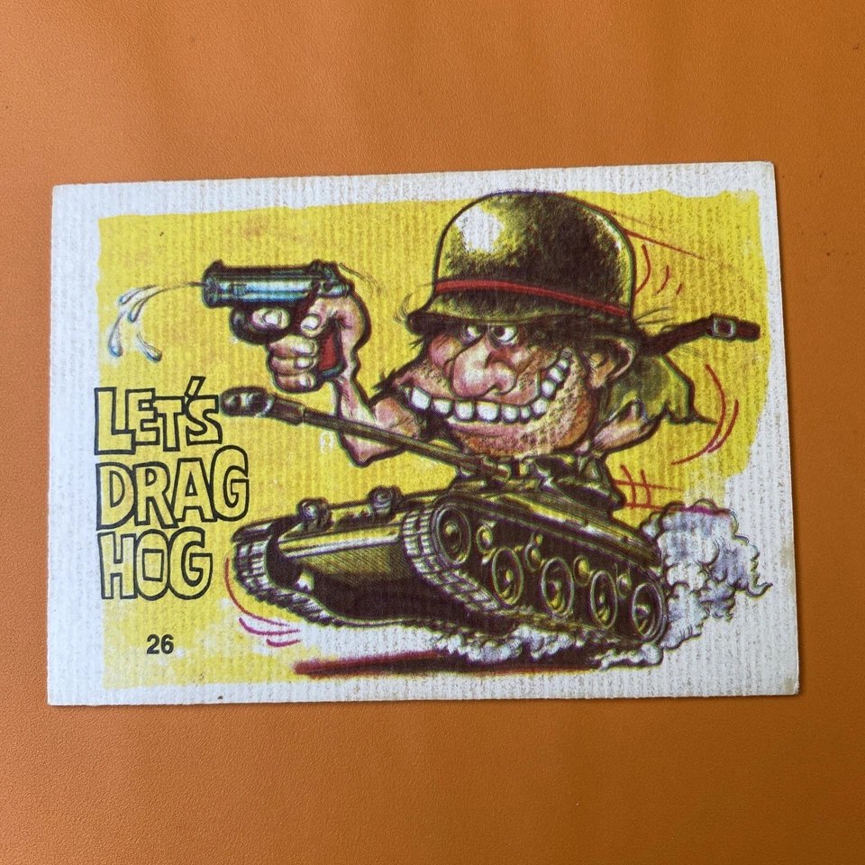 ODD RODS Donruss Sticker Card #26 Lets Drag Hog 1969-1973 Vintage Hot Rod RARE - Image 1 of 4