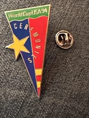 AMINCO Soccer World Cup USA 1994 Ceremonies Participant Pennant Pin - Image 1 of 4