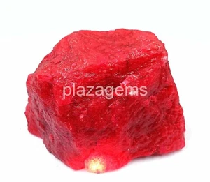 DYED Natural Certified 7525 Ct Earth Mined Red Ruby Rough Loose Gemstone 4JUO - Picture 1 of 10
