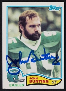John Bunting Signed 1982 Topps Football Card #438 Eagles Auto - Picture 1 of 2