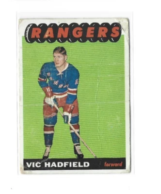 1965-66 Topps #27 Vic Hadfield DAMAGE - Image 1 of 2
