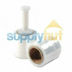 3 "in x 1000FT 80 calibre 1 rollo Stretch Shrink Film Hand Wrap + Handle - Imagen 1 de 1