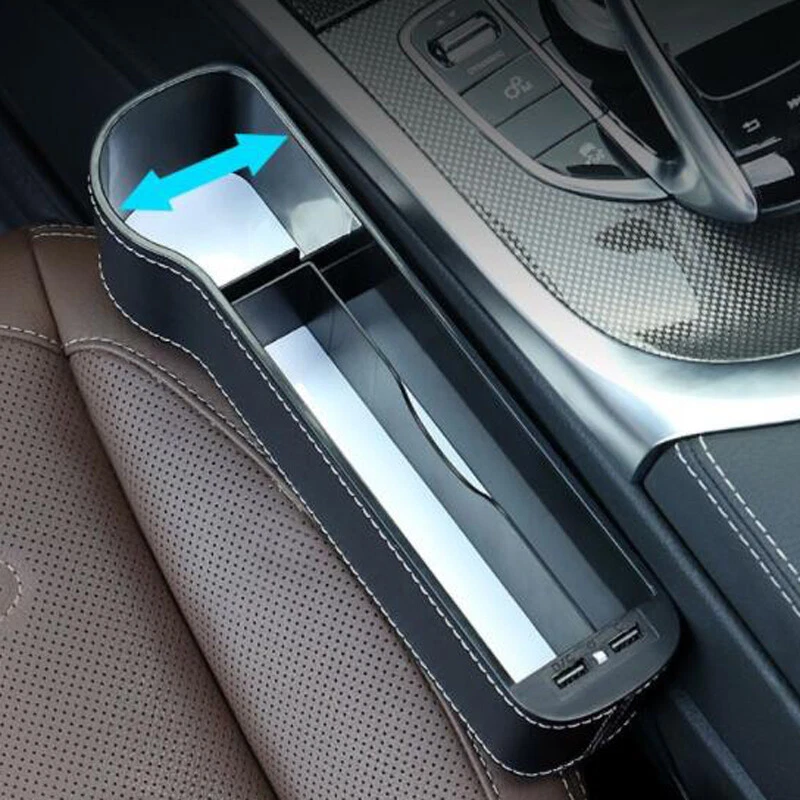 Caja de almacenamiento de asiento de larga duración para automóvil portavasos luz LED lado derecho x1 Foto 1 de 4