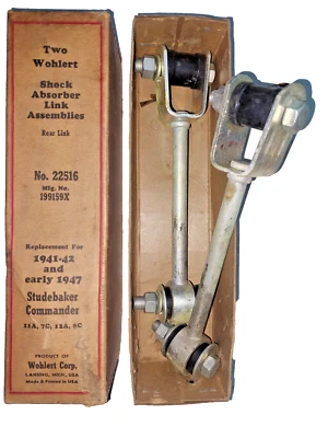 1941 1942 1947 Studebaker Commander Shock Links PAIR replace 199159X - Image 1 of 3
