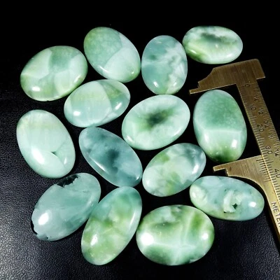 Lote al por mayor de piedras preciosas de hemimorfita natural 14 piezas cabujón suelto 445 quilates #10165 Foto 1 de 4