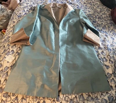 Grace Chuang New York Reversible Jacket Cardigan Teal / Gold NWT Small - Image 1 of 4