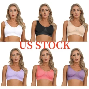 Womens Mesh Sport Bra Seamless High Elastic Workout Yoga Gym Crop Top - Picture 1 of 39