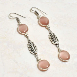 Cat Eye Handmade Drop Dangle Earrings Jewelry 2.52" AE 15988 - Picture 1 of 1
