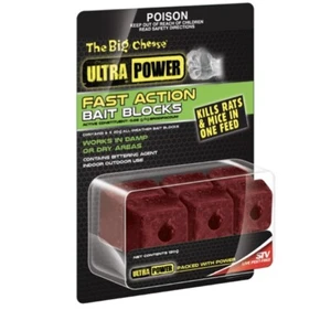 Ultra Power Fast Action Bait Blocks 6 Pck The Big Cheese 120g Indoor Outdoor Use - Picture 1 of 1