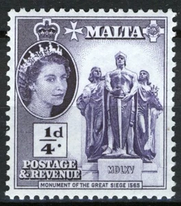 Malta 1956, 1/4d Monument to the Turkish siege in 1565 MNH, Mi 237 - Picture 1 of 1