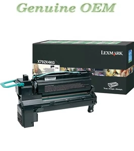 X792X4KG Original OEM Lexmark X792 Toner, Black Extra High Yield Genuine Sealed - Picture 1 of 1