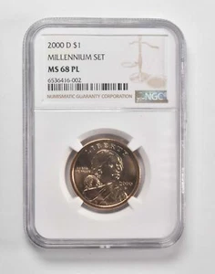 2000-D MS68 PL Millennium Sacagawea Dollar NGC PROOF LIKE - Picture 1 of 5