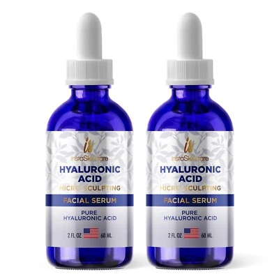 Hyaluronic Acid Anti-aging Serum for Face - 100% Pure Medical Formula - 2x 2oz - Image 1 of 4