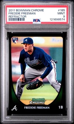 Freddie Freeman 2011 Bowman refractor cromado #185 🔥 Rookie RC 📈 PSA 9 como nuevo Foto 1 de 3