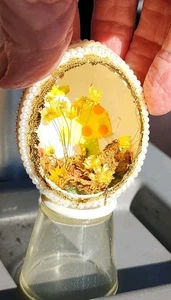Vntg Hand Crafted Real Egg SPRING Diorama Sugared DECORATED SPRINGTIME ... - Picture 1 of 15