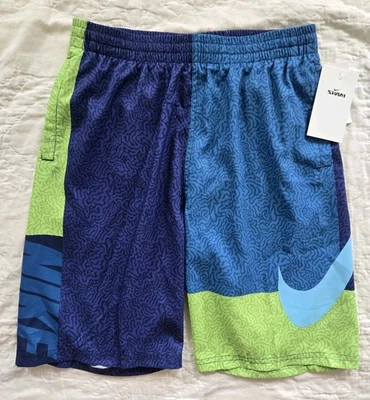 NIKE Niños 7" Voleibol Pantalones Cortos Bañador Azul Verde Talla XS 6 7 NUEVO CON ETIQUETAS Foto 1 de 4