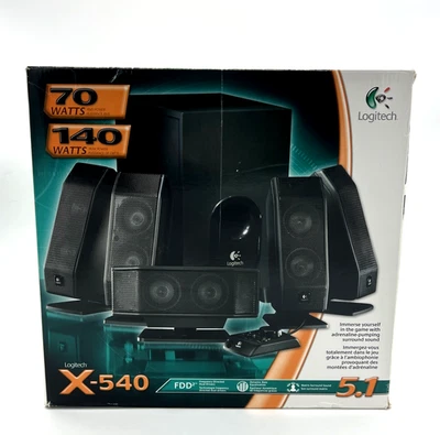 Logitech X-540 5.1 Surround Sound Speaker System With Subwoofer & Remote TESTED - Bild 1 von 4