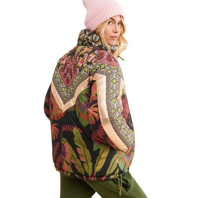FARM RIO Tropical Rauti Puffer Metallic Reversible Jacket Small NWT  - Image 1 of 4
