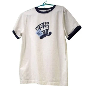 Disney "We're All Mad Here" T Shirt Kids Size 10 - Picture 1 of 4