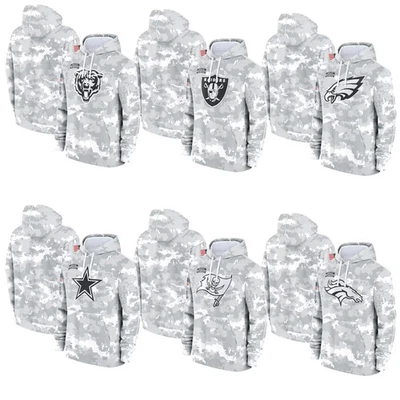 Men's Arctic Camo 2024 Salute to Service Sideline Therma Pullover Hoodie -NEW - Image 1 of 3
