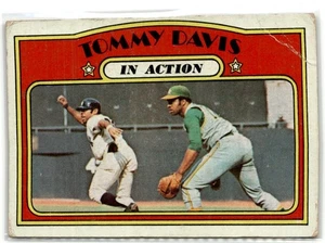 Tommy Davis Oakland Athletics 1972 Topps #42 CREASED - Bild 1 von 2