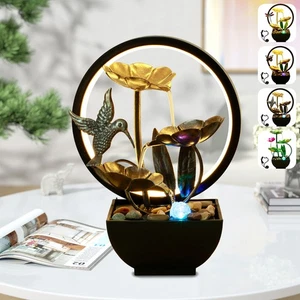 Tabletop Water Fountain USB Powered Tabletop Fountain with Natural Rocks stIaC - Picture 1 of 32