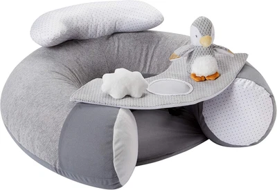 Baby Seat Sit Me Up Inflatable Penguin Floor Seat with Tray and Toys Support - Image 1 of 4