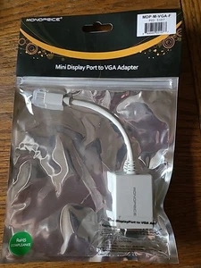 MonoPrice - Mini Display Port to VGA Adapter - MDP-M-VGA-F  DisplayPort - Picture 1 of 2