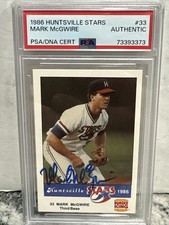 1986 Huntsville Stars #33 Mark McGwire PSA/DNA Certified Auto Rare Signed Graph