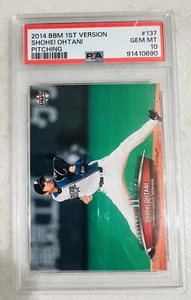 2014 BBM 1ST VERSION PITCHING #137 SHOHEI OHTANI ROOKIE RC PSA 10 - Picture 1 of 2