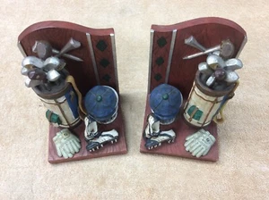 Golfer Paar Buchstützen für den besonderen Golfer in Ihrem Leben Top Zustand - Bild 1 von 6