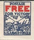 USA 1942 cinderella postage free for victory armed forces MNH**1stamp from sheet