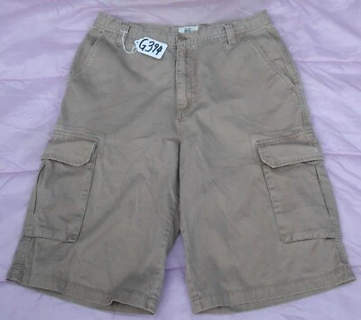 PJ MARK PANTALÓN CORTO CAQUI DELANTERO PLANO PARA HOMBRE. TALLA - W32 X L13. ETIQUETA NO. G394 Foto 1 de 2