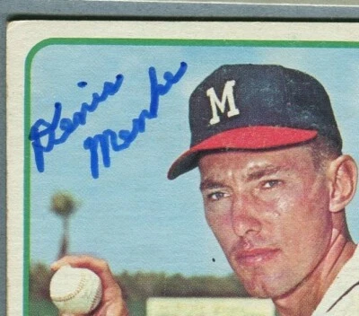 Denis Menke autographed signed 1965 Topps #327 Braves Astros Reds dec. 12-1-20 - Image 1 of 2
