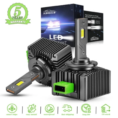 Kit de bombillas de faros LED D3R D3S D3C haz alto/bajo para Lincoln MKZ 2017-2019 2020 Foto 1 de 4