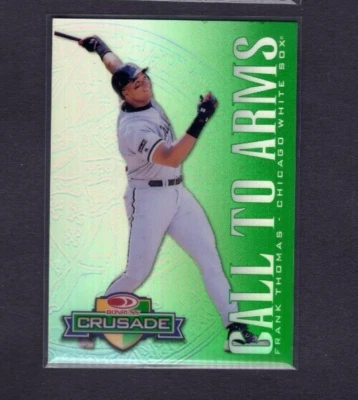 Donruss Crusade 1998 Green Call to Arms CTA Frank Thomas casi nuevo estado sin líneas #/250 Foto 1 de 2