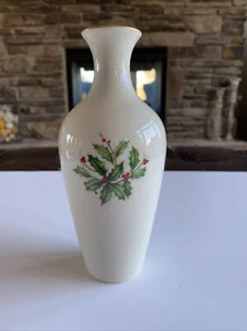 Lenox Holly Berry Bud Vase Special Gold Trim and Backstamp - Picture 1 of 6