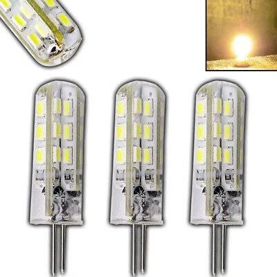 3x G4 LED 1,5 Watt Lampe DIMMBAR WARMWEIß 12V DC 24 SMD Spot Halogen Dimmer Set - Bild 1 von 4