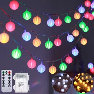 With Remote Control Lantern Globe String Lights Waterproof LED String Lights - Picture 1 of 21