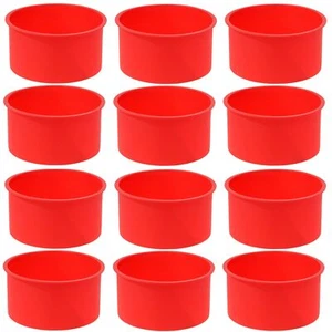 12pcs Silicone Cake Mold Baking Round Cake Molds 4 Inch Non-Stick Baking Pan ... - Picture 1 of 7