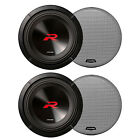 Alpine Two R2-W12D2 Next-Gen 12" R-Series Subwoofers Dual 2-Ohm with Two KTE-...