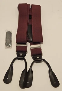 Mens Burgundy Suspenders 42 Inch New - Bild 1 von 3