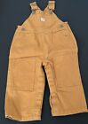 Carhartt Overall Bibs Brown Baby Boys 12 Month Leg Snap Excellent Used Condition
