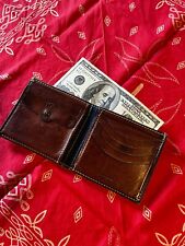 RRL Wabash Denim Leather Bifold Wallet made in Italy