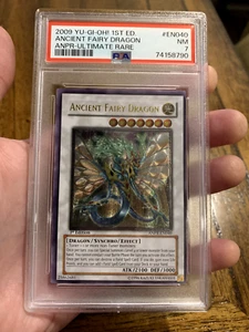 Yugioh Ancient Fairy Dragon ANPR-EN040 1st Ultimate Rare off center PSA 7 NM - Picture 1 of 10